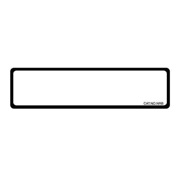 Blank Chart Labels 1-3/8" x 5-3/8" White w/Black